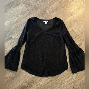 White House Black Market Black Lace Top
